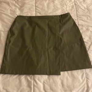 Vegan leather mini-skirt
